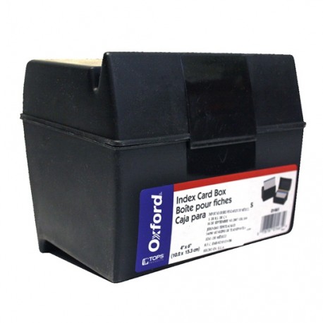 TARJETERO ESSELTE DE CAJA DE PLASTICO COLOR NEGRO TAMAÑO 4X6