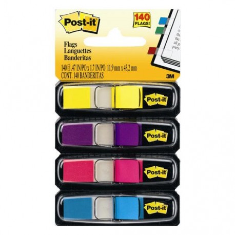 BANDERITAS POST-IT 6834AB COLORES NEON 140 BANDERITAS