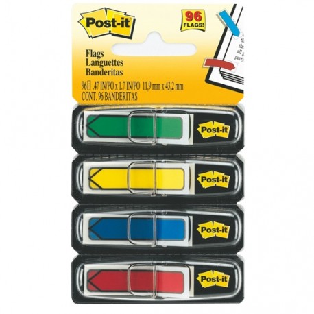 MINIBANDERITAS POST-IT 684ARR3 COLORES PRIMARIOS 96 BANDERITAS