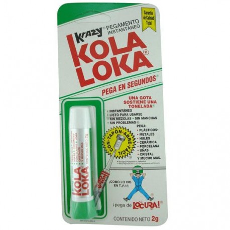 PEGAMENTO INSTANTANEO KOLA LOKA GOTERO COLOR TRANSPARENTE 2 GR