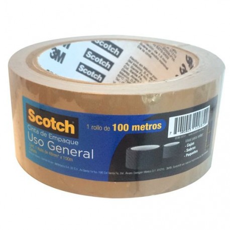 CINTA ADHESIVA DE EMPAQUE CANELA SCOTCH 360C DE 48 MM X 100 M 1 PZA