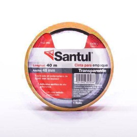 CINTA ADHESIVA DE EMPAQUE TRANSPARENTE SANTUL 5703 DE 48 MM X 40 M 1 PZA