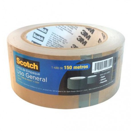 CINTA ADHESIVA DE EMPAQUE CANELA SCOTCH 360C DE 48 MM X 150 M 1 PZA