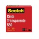 CINTA ADHESIVA CORTE FACIL SCOTCH 550 TRANSPARENTE DE 19 MM X 33 M 1 PZA