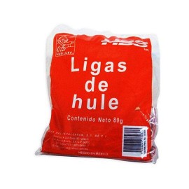 LIGA DE HULE NATURAL HERCULES NÚMERO 18 COLOR VARIOS COLORES PAQUETE CON 80GR