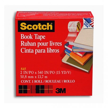 CINTA ADHESIVA PARA LIBROS SCOTCH BOOKTAPE 50MM X 13M 1 PZA