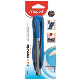 CUTTER MAPED ZENOA SENSITIV TAMAÑO 9 MM COLOR AZUL