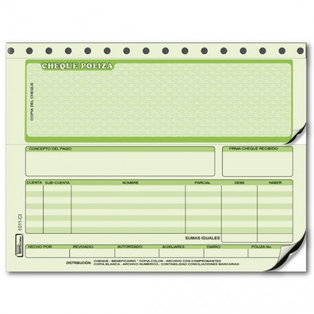 Póliza de cheque printaform