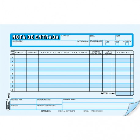 Nota de entrada printaform