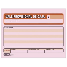 Vale provisional de caja printaform