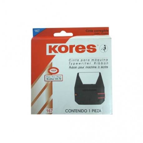 CINTA PARA MAQUINA DE ESCRIBIR ELECTRICA KORES 167 DE CARBONFIL