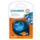 CINTA PARA ROTULADOR DYMO LETRATAG COLOR AZUL SOBRE COLOR NEGRO TAMAÑO 12MM X 4M