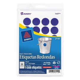 ETIQUETA REDONDA AZOR 2110 COLOR AZUL