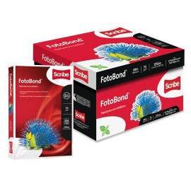 CAJA DE PAPEL BOND BLANCO OFICIO SCRIBE FOTOBOND GRAMAJE 75 GRS BLANCURA 95 PORCIENTO 8.5 X 13.3 PULGADAS