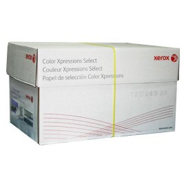 CAJA DE PAPEL BOND BLANCO OFICIO XEROX COLOR XPRESSIONS GRAMAJE 90 GRS BLANCURA 98 PORCIENTO 8.5 X 13.3 PULGADAS