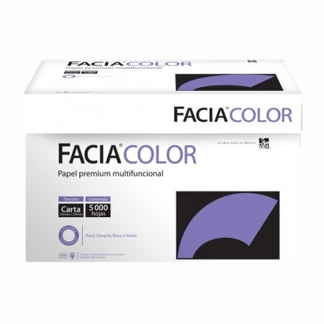 Papel facia bond color azul carta