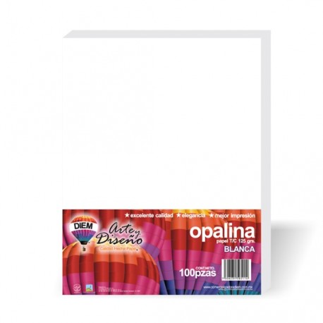 Papel opalina blanca carta