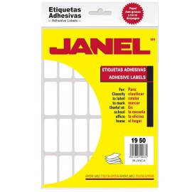 ETIQUETAS BLANCAS JANEL NO.14 DE 19X50 MM 1 PAQUETE