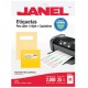 ETIQUETAS BLANCAS JANEL J-5267 DE 1.3X4.5 CM 1 PAQUETE