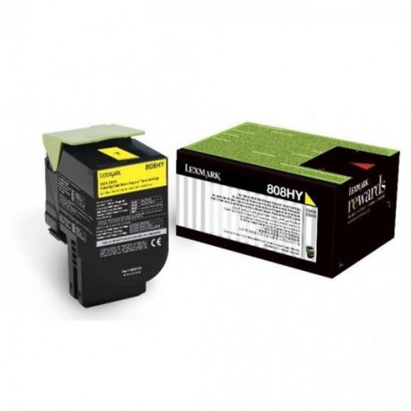 TONER LEXMARK 808HY 80C8HY0 COLOR AMARILLO