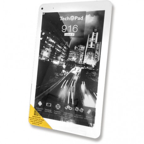 TABLET TECH PAD 916WH ROCKCHIP RAM DE 1 GB DD 16 GB 9 PULGADAS