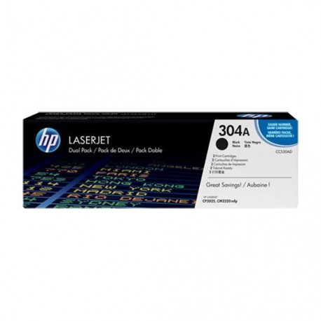 TONER DUAL PACK HP 304A CC530AD COLOR NEGRO