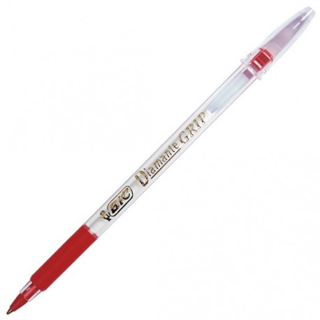 BOLIGRAFO BIC DIAMANTE COLOR ROJO DE PUNTO MEDIANO 1.2 MM TIPO DE BARRIL REDONDO 1 PIEZA