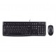 KIT TECLADO Y MOUSE LOGITECH MK120 CONEXION ALAMBRICO COLOR NEGRO