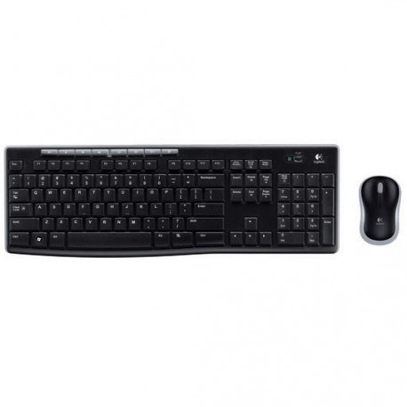 KIT TECLADO Y MOUSE LOGITECH MK270 CONEXION INALAMBRICO COLOR NEGRO