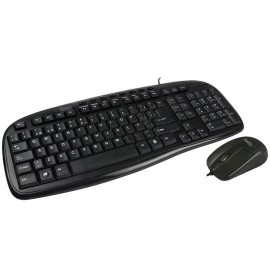 KIT TECLADO Y MOUSE EASY LINE EL-993391 CONEXION ALAMBRICO COLOR NEGRO