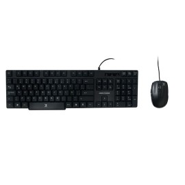 KIT TECLADO Y MOUSE PERFECT CHOICE PC-200987 CONEXION ALAMBRICO COLOR NEGRO