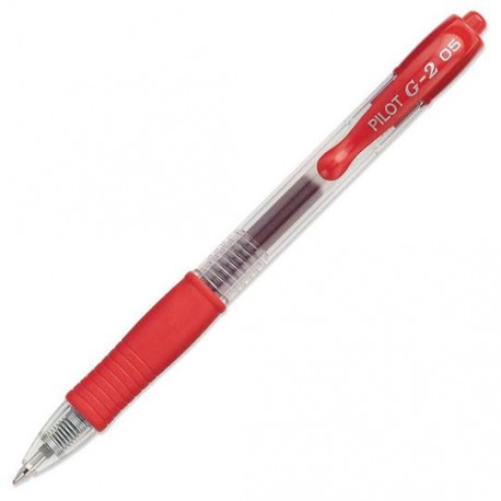 BOLIGRAFO PILOT G2 COLOR ROJO DE PUNTO EXTRA FINO 0.3 MM TIPO DE BARRIL REDONDO 1 PIEZA