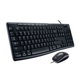 KIT TECLADO Y MOUSE LOGITECH MK200 CONEXION ALAMBRICO COLOR NEGRO