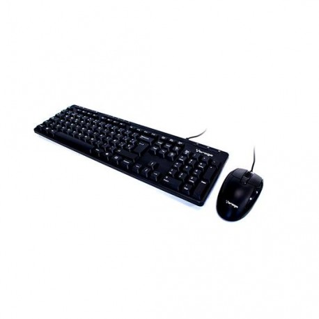 KIT TECLADO Y MOUSE VORAGO KM104 CONEXION ALAMBRICO COLOR NEGRO