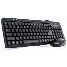 KIT TECLADO Y MOUSE VORAGO KM-105 CONEXION ALAMBRICO COLOR NEGRO