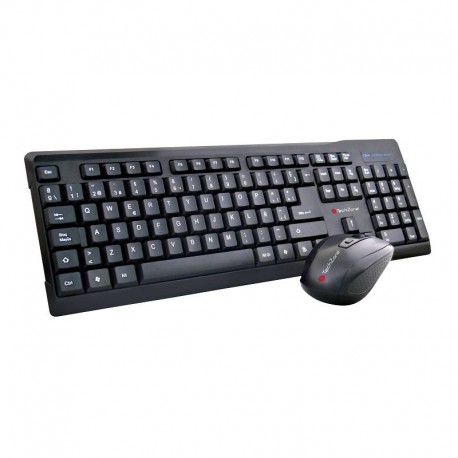 KIT TECLADO Y MOUSE TECHZONE TZ16COMB01-INA CONEXION INALAMBRICO COLOR NEGRO