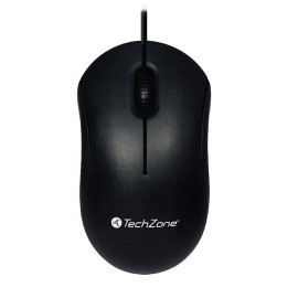 MOUSE ALAMBRICO TECHZONE TZMOU01 CONEXION USB COLOR NEGRO