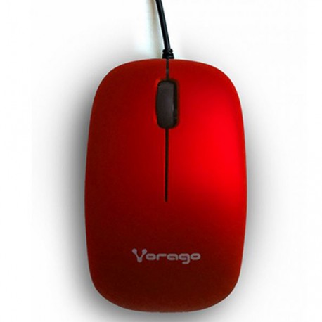 MOUSE ALAMBRICO VORAGO MO206 CONEXION USB COLOR ROJO