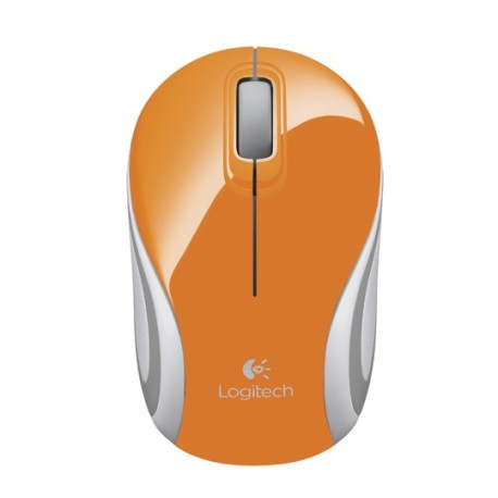 MOUSE MINI INALAMBRICO LOGITECH M187 CONEXION USB COLOR NARANJA