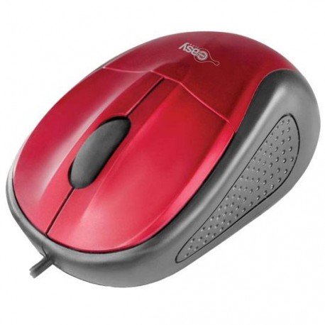 MOUSE ALAMBRICO EASY LINE EL-993315 CONEXION USB COLOR ROJO Y NEGRO