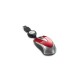 MOUSE MINI ALAMBRICO RETRACTIL VERBATIM 97255 CONEXION USB COLOR GRIS Y ROJO