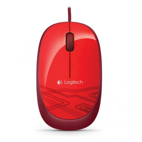 MOUSE ALAMBRICO LOGITECH M105 CONEXION USB COLOR ROJO