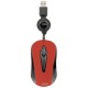 MOUSE MINI ALAMBRICO RETRACTIL EASY LINE EL-993353 CONEXION USB COLOR ROJO Y NEGRO