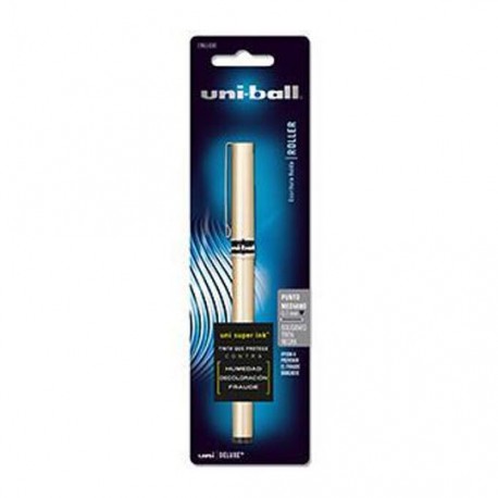 ROLLER UNI-BALL ROLLER VISION DELUXE DE TINTA NEGRA COLOR BARRIL DORADO PUNTO FINO MEDIDA 0.7 MM 1 PIEZA