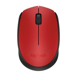 MOUSE INALAMBRICO LOGITECH M170 CONEXION USB COLOR ROJO