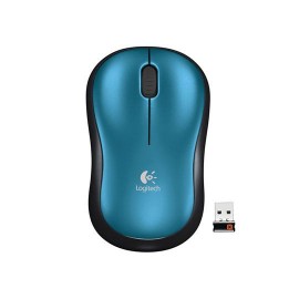 MOUSE INALAMBRICO LOGITECH M185 CONEXION USB COLOR AZUL