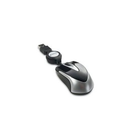 MOUSE MINI ALAMBRICO RETRACTIL VERBATIM 97256 CONEXION USB COLOR GRIS Y NEGRO