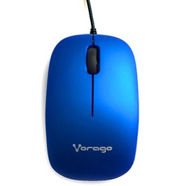 MOUSE ALAMBRICO VORAGO MO206 CONEXION USB COLOR AZUL