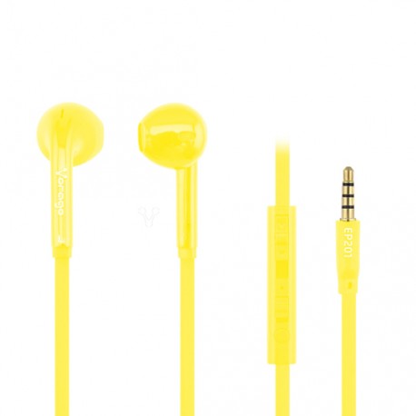 AUDIFONOS VORAGO EP201 TIPO IN-EAR ALAMBRICOS CONEXIÓN/MEDIDA 3.5 MM COLOR AMARILLO