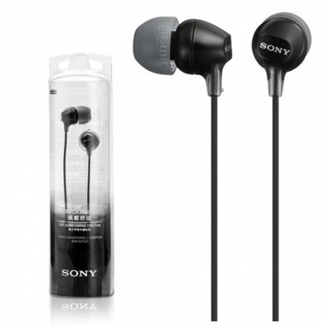 AUDIFONOS SONY MDREX15LP/BCUC TIPO EARBUDS ALAMBRICOS CONEXION 3.5 MM NEGRO